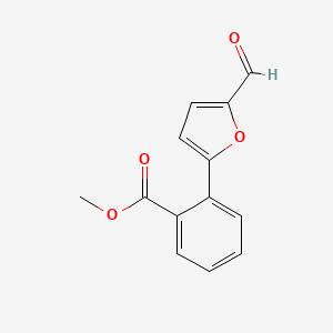 molecular formula C13H10O4 B3050159 Methyl 2-(5-formylfuran-2-yl)benzoate CAS No. 240121-97-5