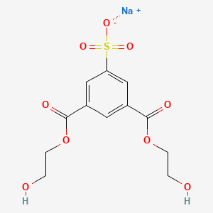 molecular formula C12H13NaO9S B3050160 Sodium bis(2-hydroxyethyl) 5-sulfoisophthalate CAS No. 24019-46-3