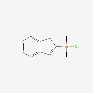 molecular formula C11H13ClSi B3050172 Chloro(1H-inden-2-yl)dimethylsilane CAS No. 240823-57-8