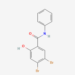 molecular formula C13H9Br2NO2 B3050253 4,5-Dibromosalicylanilide CAS No. 24556-64-7