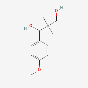 molecular formula C12H18O3 B3050284 1-(4-Methoxyphenyl)-2,2-dimethylpropane-1,3-diol CAS No. 24793-83-7
