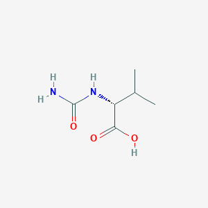 molecular formula C6H12N2O3 B3050286 N-carbamoyl-D-valine CAS No. 24809-91-4