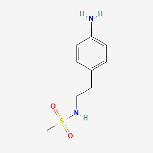 molecular formula C9H14N2O2S B3050303 N-[2-(4-aminophenyl)ethyl]methanesulfonamide CAS No. 24954-59-4