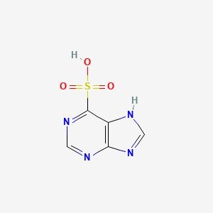 molecular formula C5H4N4O3S B3050307 7H-purine-6-sulfonic Acid CAS No. 25023-39-6
