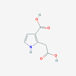molecular formula C7H7NO4 B3050372 2-(Carboxymethyl)-1H-pyrrole-3-carboxylic acid CAS No. 25472-38-2