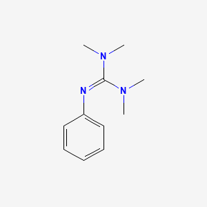 molecular formula C11H17N3 B3050382 guanidine, N,N,N',N'-tetramethyl-N''-phenyl- CAS No. 2556-43-6