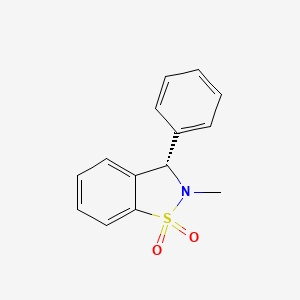 molecular formula C14H13NO2S B3050388 (S)-2-Methyl-3-phenyl-2,3-dihydro-1,2-benzisothiazole, 1,1-dioxide CAS No. 256220-98-1