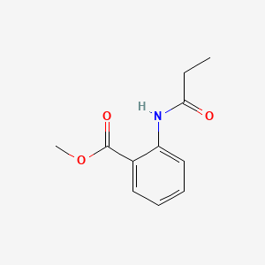 molecular formula C11H13NO3 B3050390 methyl 2-[(1-oxopropyl)amino]benzoate CAS No. 25628-84-6
