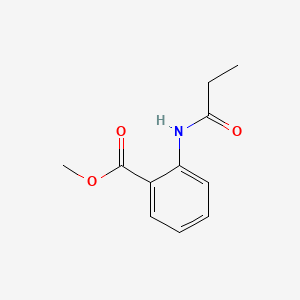 molecular formula C11H13NO3 B3050390 Benzoic acid, 2-[(1-oxopropyl)amino]-, methyl ester CAS No. 25628-84-6