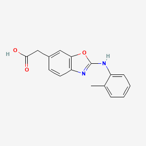 molecular formula C16H14N2O3 B3050396 2-(2-(O-tolylamino)benzo[d]oxazol-6-yl)acetic acid CAS No. 256453-94-8