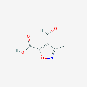 molecular formula C6H5NO4 B3050397 4-Formyl-3-methylisoxazole-5-carboxylic acid CAS No. 256473-81-1