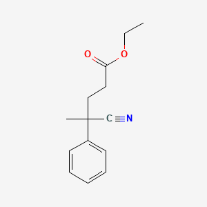 molecular formula C14H17NO2 B3050412 Ethyl gamma-cyano-gamma-methylbenzenebutyrate CAS No. 2572-92-1