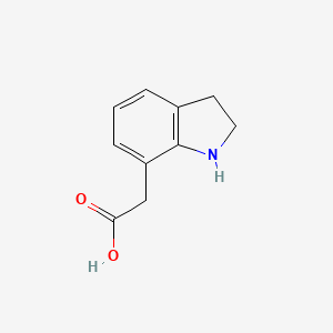 molecular formula C10H11NO2 B3050419 7-Indolineacetic acid CAS No. 2580-92-9
