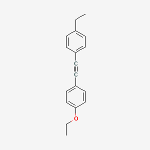 molecular formula C18H18O B3050420 1-Ethoxy-4-(2-(4-ethylphenyl)ethynyl)benzene CAS No. 258283-96-4