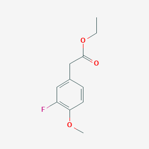 molecular formula C11H13FO3 B3050437 Ethyl 2-(3-fluoro-4-methoxyphenyl)acetate CAS No. 259543-77-6