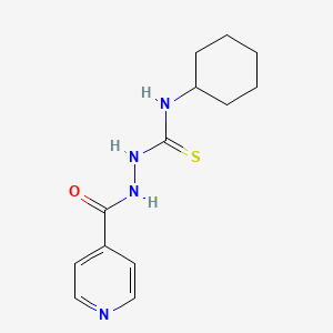 molecular formula C13H18N4OS B3050445 Semicarbazide, 4-cyclohexyl-1-isonicotinoyl-3-thio- CAS No. 26036-36-2