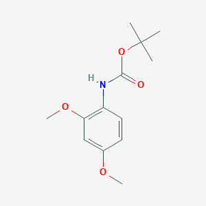 molecular formula C13H19NO4 B3050446 Carbamic acid, (2,4-dimethoxyphenyl)-, 1,1-dimethylethyl ester CAS No. 260391-75-1