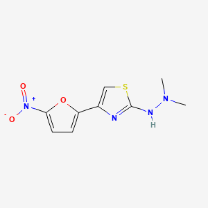 molecular formula C9H10N4O3S B3050449 2-(2,2-Dimethylhydrazino)-4-(5-nitro-2-furyl)thiazole CAS No. 26049-69-4