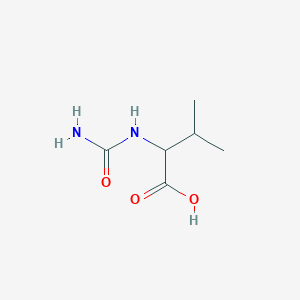 molecular formula C6H12N2O3 B3050455 3-Methyl-2-ureido-butyric acid CAS No. 26081-00-5