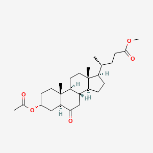 molecular formula C27H42O5 B3050467 5alpha-Cholanic acid-3alpha-ol-6-one 3-acetate methyl ester CAS No. 2616-79-7