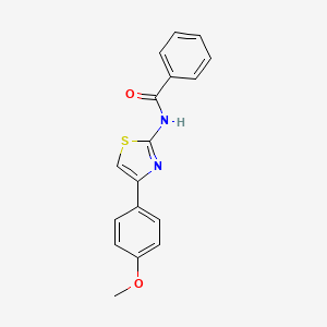 molecular formula C17H14N2O2S B3050482 Benzamide, N-[4-(4-methoxyphenyl)-2-thiazolyl]- CAS No. 262373-02-4