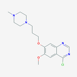molecular formula C17H23ClN4O2 B3050495 4-Chloro-6-methoxy-7-(3-(4-methylpiperazin-1-yl)propoxy)quinazoline CAS No. 264208-55-1