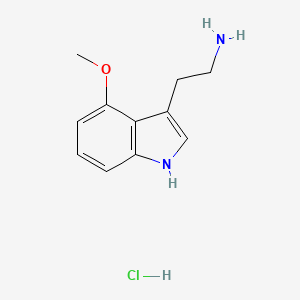 molecular formula C11H15ClN2O B3050521 4-Methoxytryptamine hydrochloride CAS No. 26579-75-9