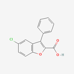 molecular formula C15H9ClO3 B3050561 5-Chloro-3-phenylbenzofuran-2-carboxylic acid CAS No. 26965-47-9