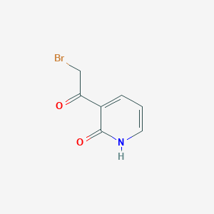 molecular formula C7H6BrNO2 B3050565 2(1H)-Pyridone, 3-(bromoacetyl)- CAS No. 27038-46-6