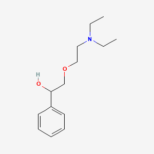 molecular formula C14H23NO2 B3050570 alpha-((2-(Diethylamino)ethoxy)methyl)benzyl alcohol CAS No. 27078-43-9