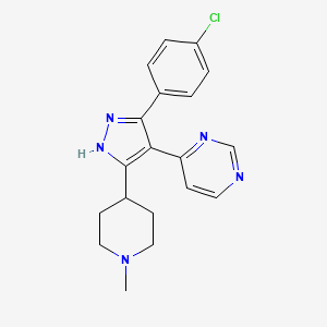molecular formula C19H20ClN5 B3050581 p38 MAP 激酶抑制剂 V CAS No. 271576-77-3