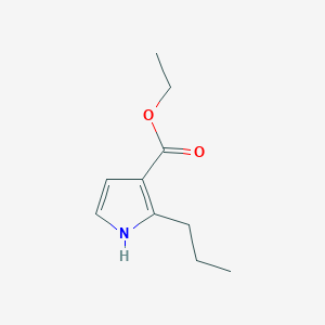 molecular formula C10H15NO2 B3050587 Ethyl 2-propyl-1H-pyrrole-3-carboxylate CAS No. 27188-97-2