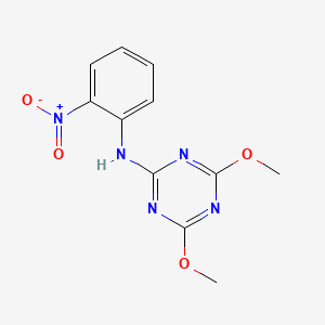 4,6-dimethoxy-N-(2-nitrophenyl)-1,3,5-triazin-2-amine