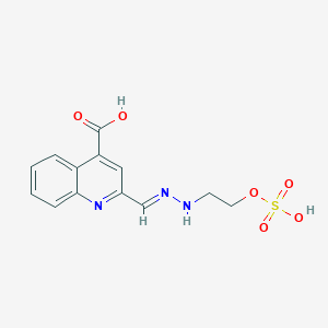 2-[(E)-(2-sulfooxyethylhydrazinylidene)methyl]quinoline-4-carboxylic acid
