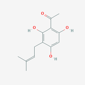 molecular formula C13H16O4 B3050616 Ethanone, 1-[2,4,6-trihydroxy-3-(3-methyl-2-butenyl)phenyl]- CAS No. 27364-71-2