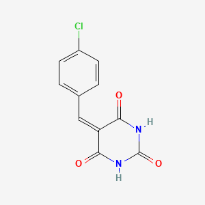 molecular formula C11H7ClN2O3 B3050623 5-(4-Chloro-benzylidene)-pyrimidine-2,4,6-trione CAS No. 27402-31-9