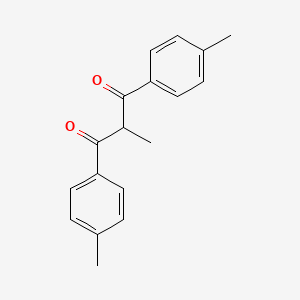 molecular formula C18H18O2 B3050631 2-Methyl-1,3-bis(4-methylphenyl)propane-1,3-dione CAS No. 27450-45-9