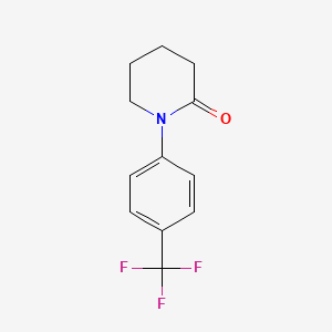 molecular formula C12H12F3NO B3050632 1-[4-(Trifluoromethyl)phenyl]piperidin-2-one CAS No. 27471-52-9