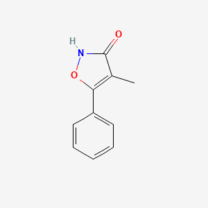 molecular formula C10H9NO2 B3050672 3(2H)-Isoxazolone, 4-methyl-5-phenyl- CAS No. 27772-80-1