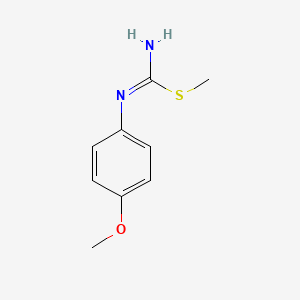 molecular formula C9H12N2OS B3050677 methyl N'-(4-methoxyphenyl)carbamimidothioate CAS No. 27806-78-6