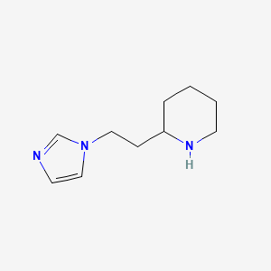 molecular formula C10H17N3 B3050690 2-[2-(1H-imidazol-1-yl)ethyl]piperidine CAS No. 278789-09-6