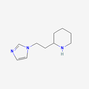 molecular formula C10H17N3 B3050690 2-[2-(1H-咪唑-1-基)乙基]哌啶 CAS No. 278789-09-6
