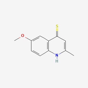 molecular formula C11H11NOS B3050716 6-methoxy-2-methylquinoline-4-thiol CAS No. 28102-96-7