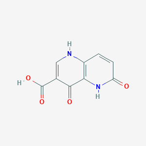 molecular formula C9H6N2O4 B3050734 4-Hydroxy-6-oxo-5,6-dihydro-1,5-naphthyridine-3-carboxylic acid CAS No. 28252-74-6