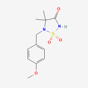 5-(4-Methoxy-benzyl)-4,4-dimethyl-1,1-dioxo-1l6-[1,2,5]thiadiazolidin-3-one