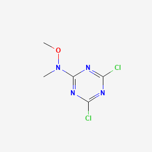 molecular formula C5H6Cl2N4O B3050769 s-Triazine, 4,6-dichloro-2-(N-methoxy-N-methylamino)- CAS No. 2854-88-8