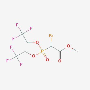 molecular formula C7H8BrF6O5P B3050791 Methyl 2-[bis(2,2,2-trifluoroethoxy)phosphoryl]-2-bromo-acetate CAS No. 287481-44-1