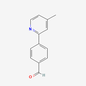 molecular formula C13H11NO B3050818 4-(4-Methylpyridin-2-yl)benzaldehyde CAS No. 289469-97-2