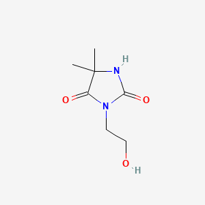 molecular formula C7H12N2O3 B3050835 3-(2-Hydroxyethyl)-5,5-dimethylimidazolidine-2,4-dione CAS No. 29071-93-0