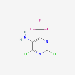 molecular formula C5H2Cl2F3N3 B3050864 2,4-dichloro-6-(trifluoromethyl)pyrimidin-5-amine CAS No. 2925-96-4